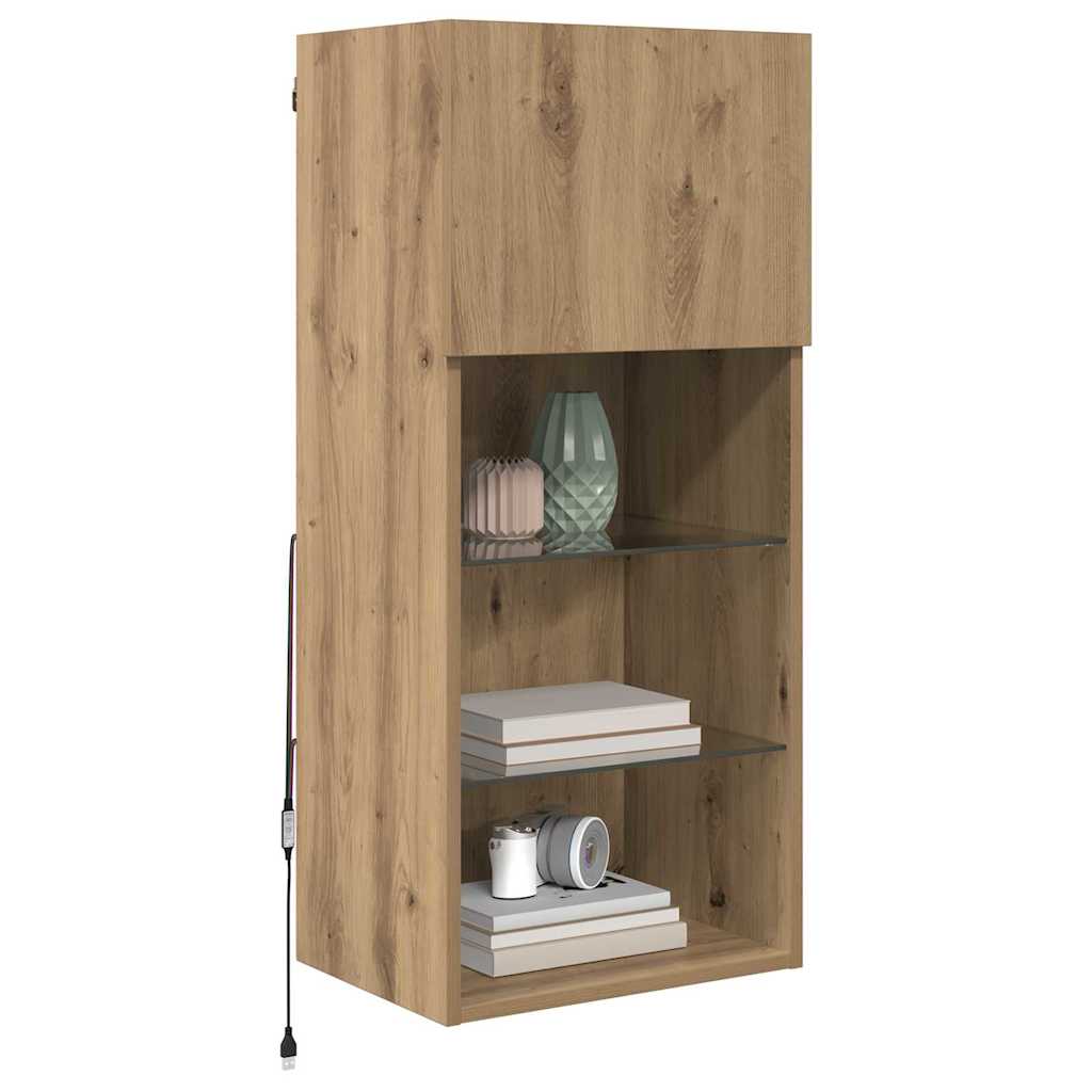 Wandmontierte TV-Schränke 2 pcs Artisan-Eiche 40,5 x 30 x 90 cm