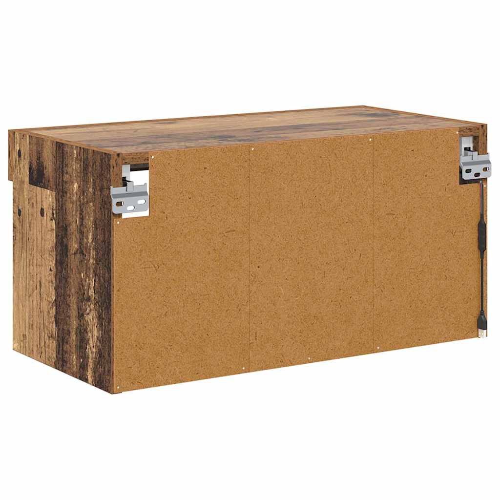 TV-Schrankset mit LED Altholz 60 x 30 x 30 cm Holzwerkstoff