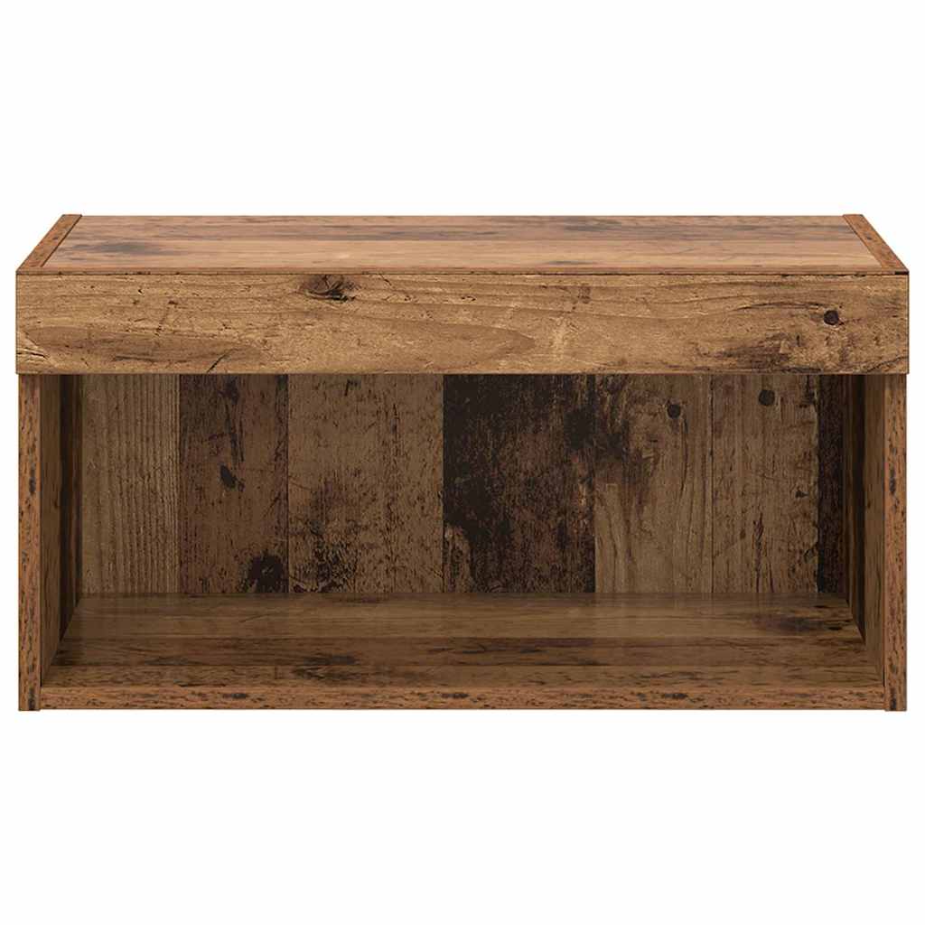 TV-Schrankset mit LED Altholz 60 x 30 x 30 cm Holzwerkstoff