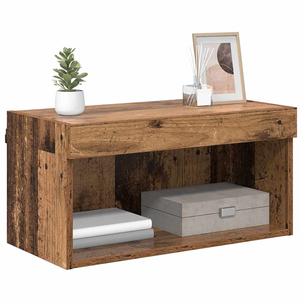 TV-Schrankset mit LED Altholz 60 x 30 x 30 cm Holzwerkstoff