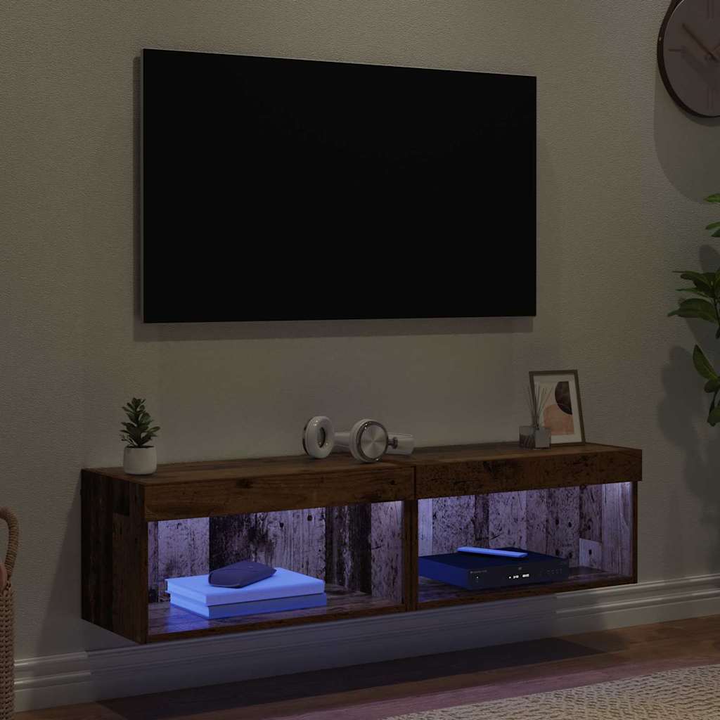 TV-Schrankset 2 pcs Altholz 60 x 30 x 30 cm Holzwerkstoff