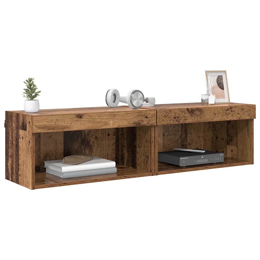 TV-Schrankset 2 pcs Altholz 60 x 30 x 30 cm Holzwerkstoff