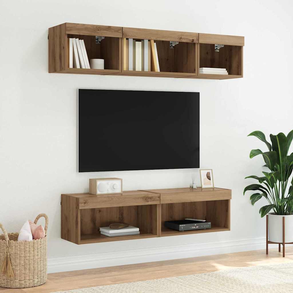 TV-Schrankset Artisan-Eiche 60 x 30 x 30 cm Holzwerkstoff