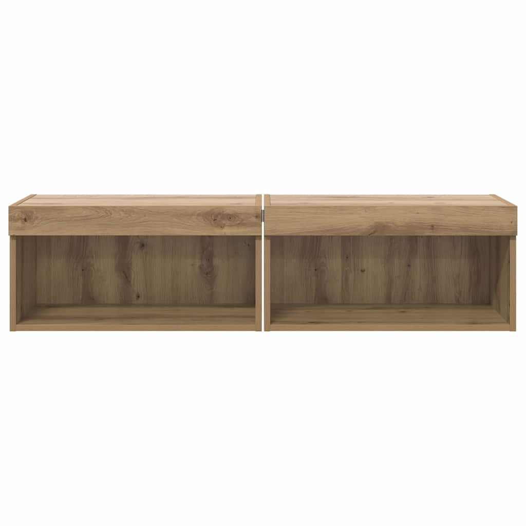 TV-Schrankset 2 pcs Artisan-Eiche 60 x 30 x 30 cm Holzwerkstoff