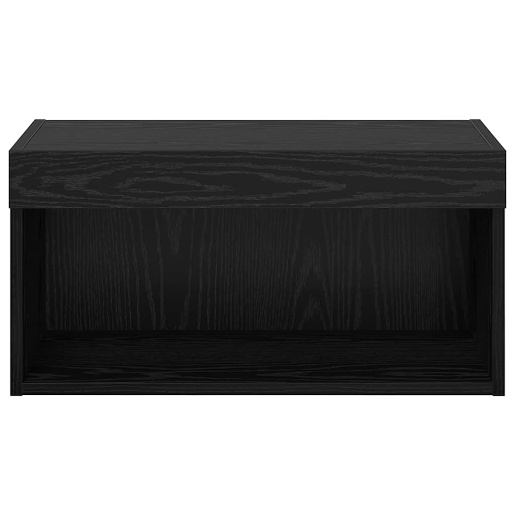 TV-Schrankset mit LED Schwarz Eichen-Optik 60 x 30 x 30 cm