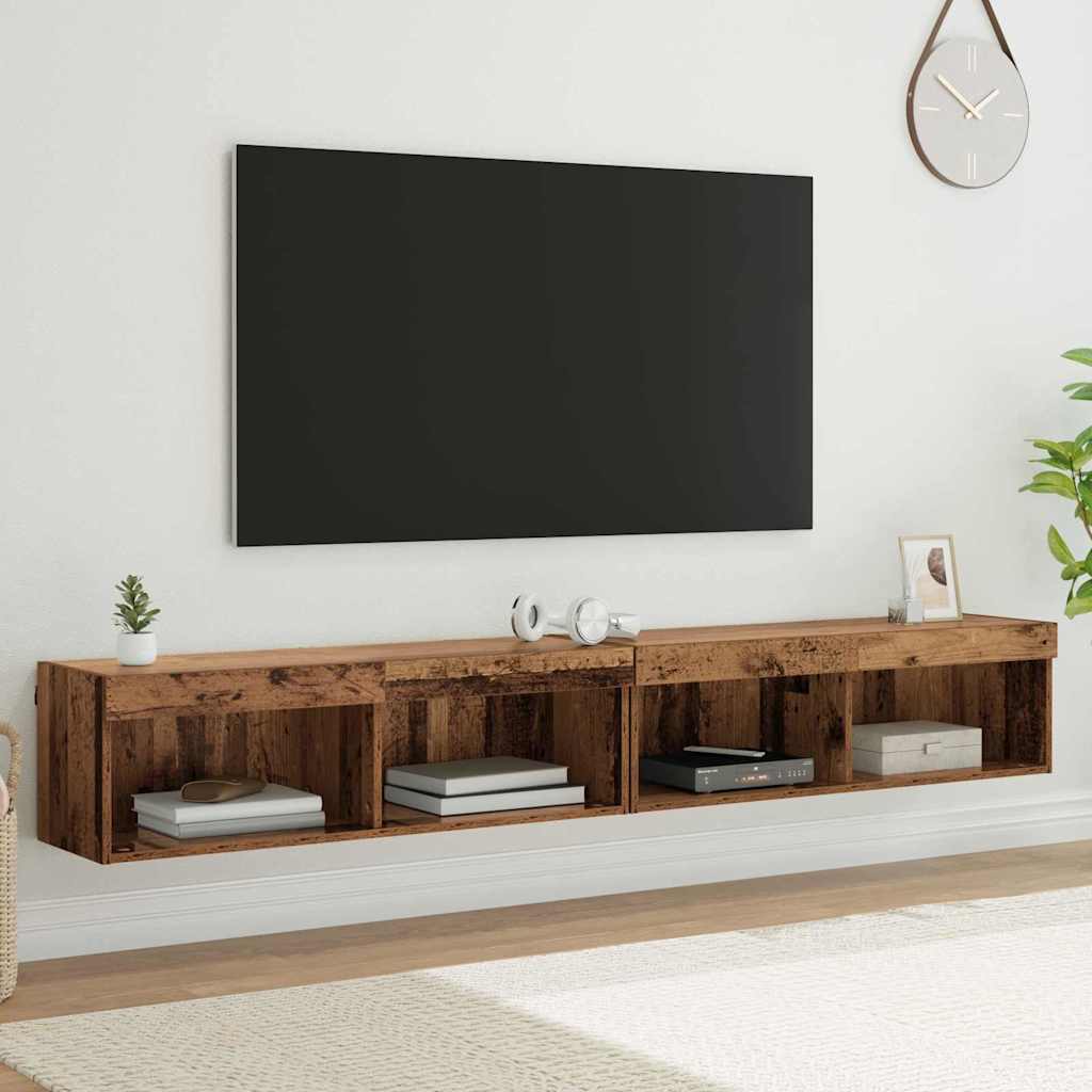 TV-Schrankset 2 pcs Altholz 100 x 30 x 30 cm Holzwerkstoff