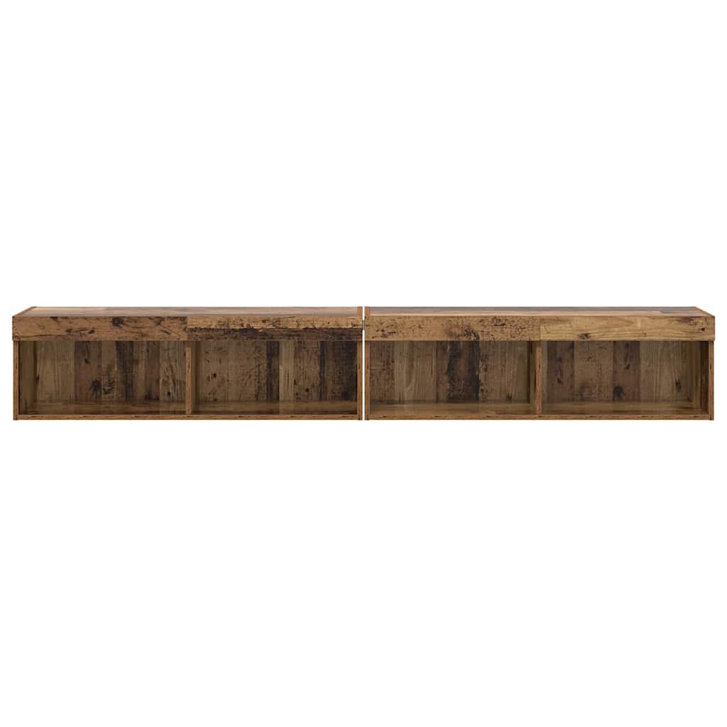 TV-Schrankset 2 pcs Altholz 100 x 30 x 30 cm Holzwerkstoff