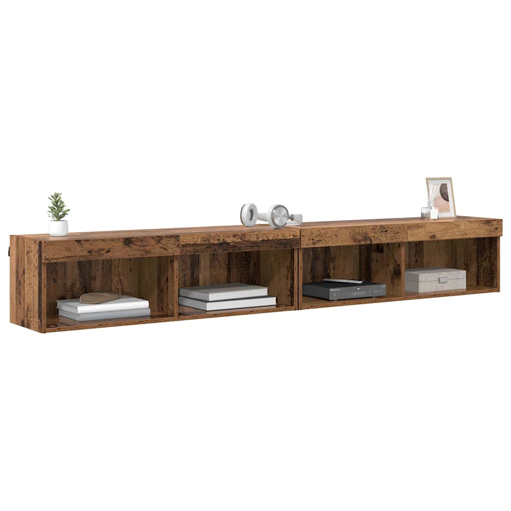 TV-Schrankset 2 pcs Altholz 100 x 30 x 30 cm Holzwerkstoff