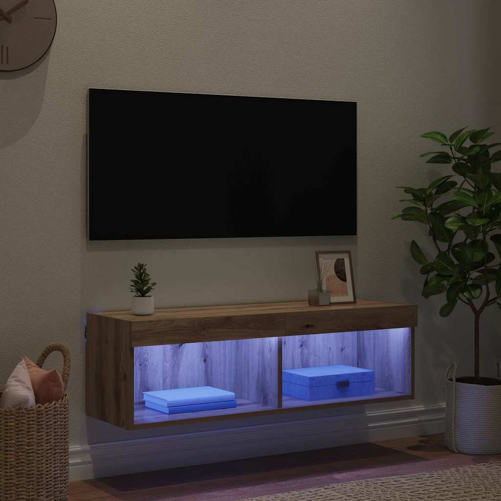 TV-Wandschrank Artisan-Eiche 100 x 30 x 30 cm Holzwerkstoff