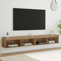 TV-Schrankset mit LED 2 pcs Artisan-Eiche 100 x 30 x 30 cm