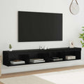 TV-Schrankset 2 pcs Schwarz Eichen-Optik 100 x 30 x 30 cm