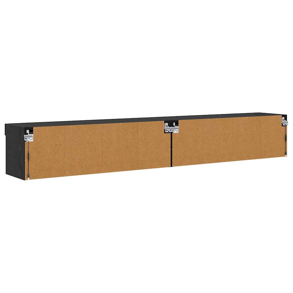 TV-Schrankset 2 pcs Schwarz Eichen-Optik 100 x 30 x 30 cm