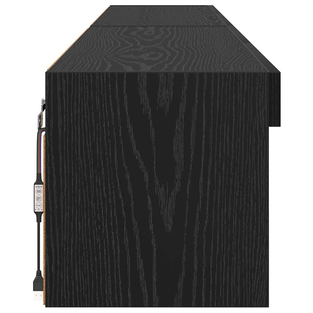 TV-Schrankset 2 pcs Schwarz Eichen-Optik 100 x 30 x 30 cm