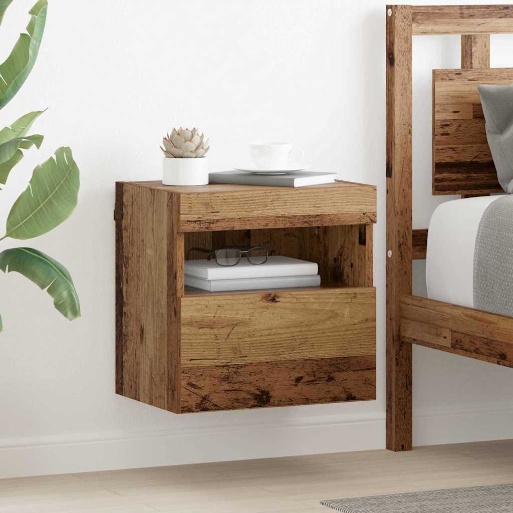 TV-Wandschrank mit LED Altholz 40 x 30 x 40 cm Holzwerkstoff