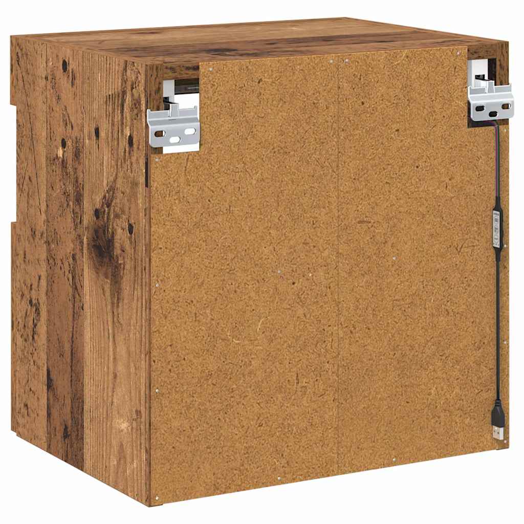 TV-Wandschrank mit LED Altholz 40 x 30 x 40 cm Holzwerkstoff