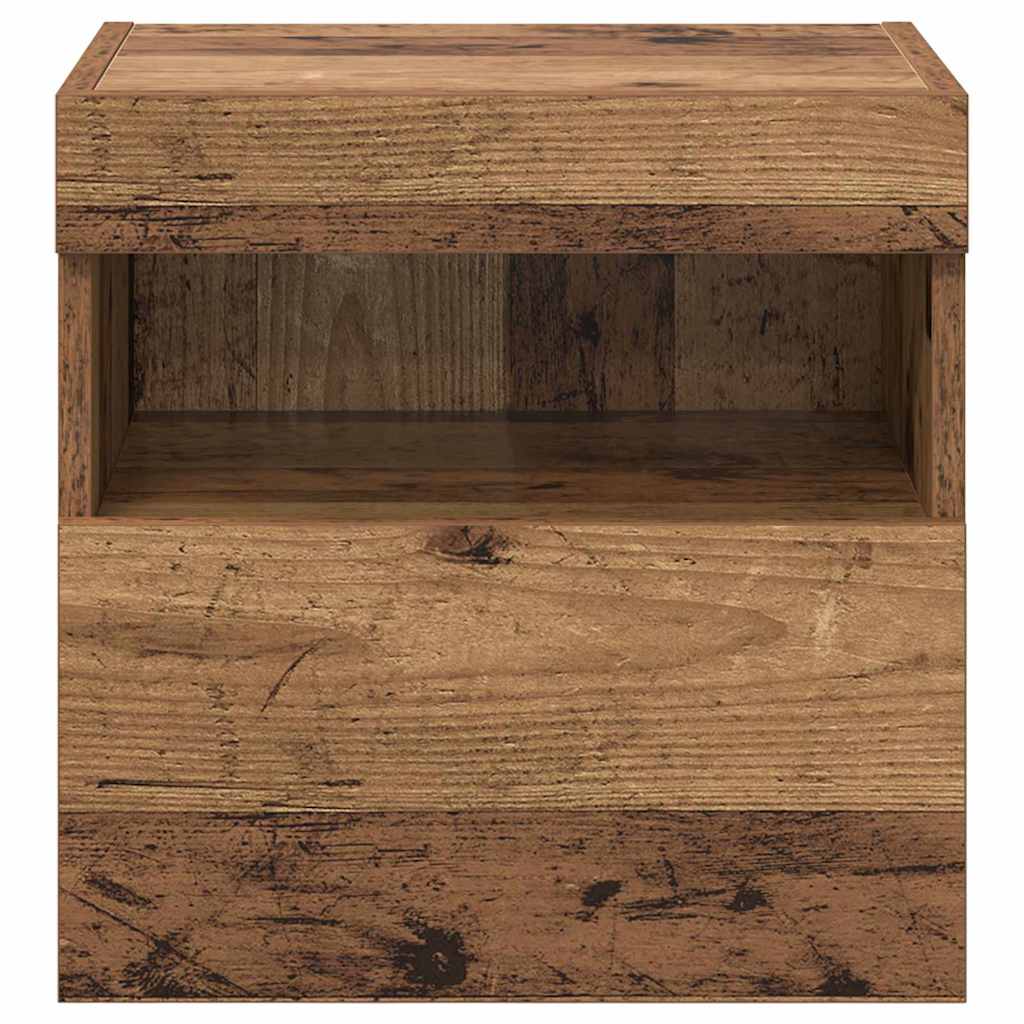 TV-Wandschrank mit LED Altholz 40 x 30 x 40 cm Holzwerkstoff