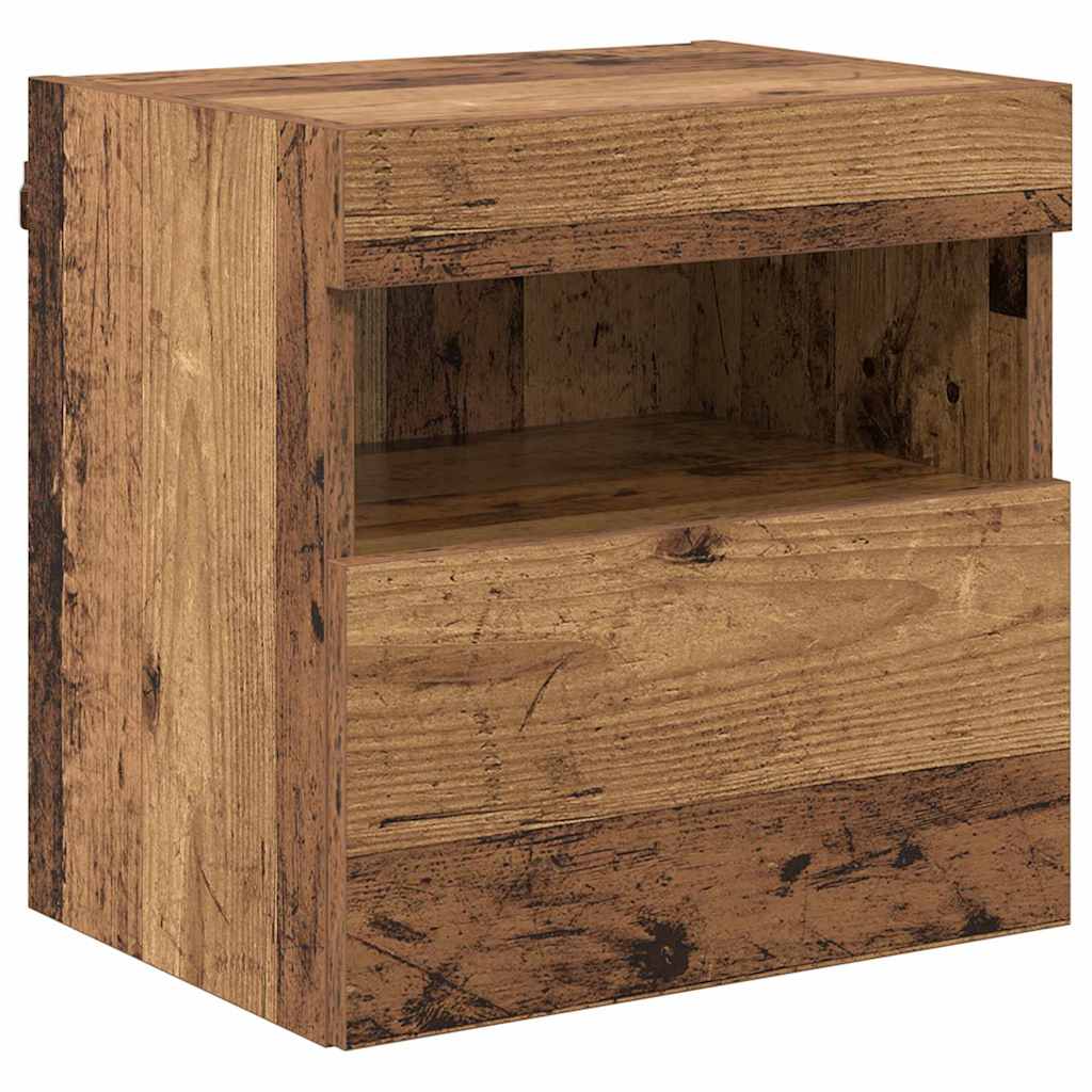 TV-Wandregale 2 pcs Altholz 40 x 30 x 40 cm Holzwerkstoff