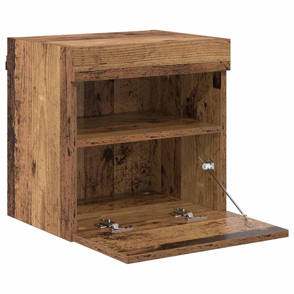 TV-Wandregale 2 pcs Altholz 40 x 30 x 40 cm Holzwerkstoff