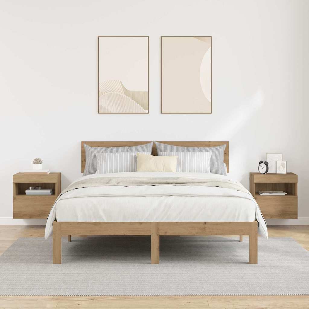 TV-Wandregale 2 pcs Artisan-Eiche 40 x 30 x 40 cm Holzwerkstoff