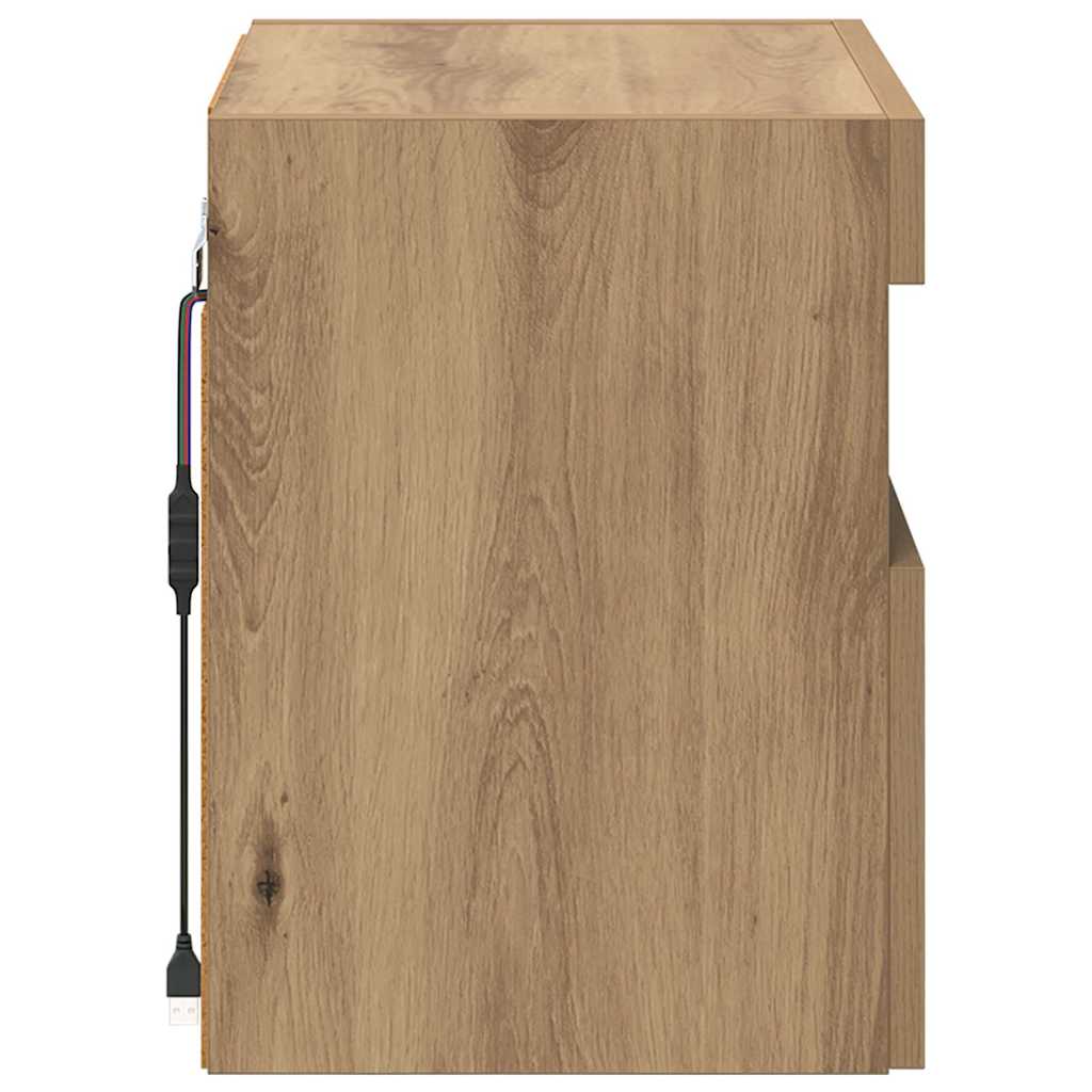 TV-Wandregale 2 pcs Artisan-Eiche 40 x 30 x 40 cm Holzwerkstoff