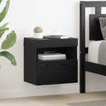 TV-Wandschrank mit LED Schwarz Eichen-Optik 40 x 30 x 40 cm