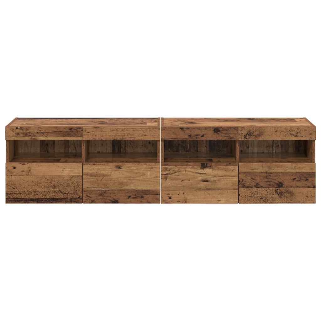 TV-Wandregale 2 pcs Altholz 80 x 30 x 40 cm Holzwerkstoff