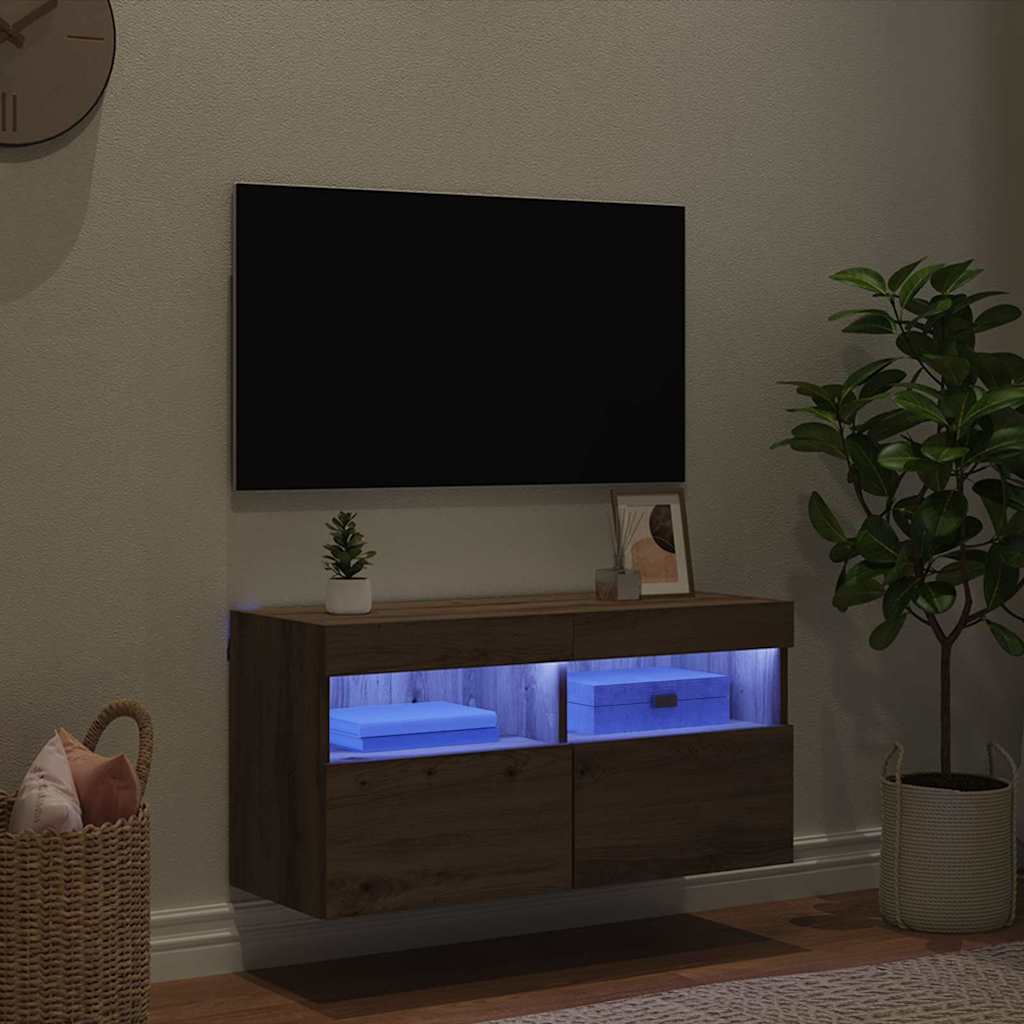 TV-Wandschrank Artisan-Eiche 80 x 30 x 40 cm Holzwerkstoff