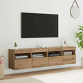 TV-Wandregale 2 pcs Artisan-Eiche 80 x 30 x 40 cm Holzwerkstoff
