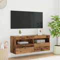 TV-Wandschrank mit LED Altholz 100 x 30 x 40 cm Holzwerkstoff