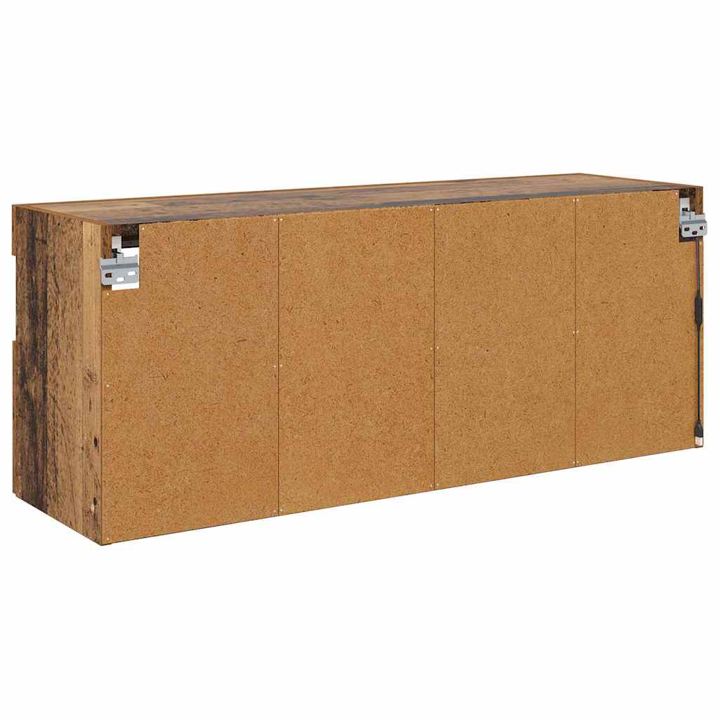 TV-Wandschrank mit LED Altholz 100 x 30 x 40 cm Holzwerkstoff