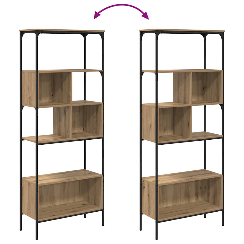 Bücherregal Artisan-Eiche 76 x 33 x 188,5 cm Holzwerkstoff