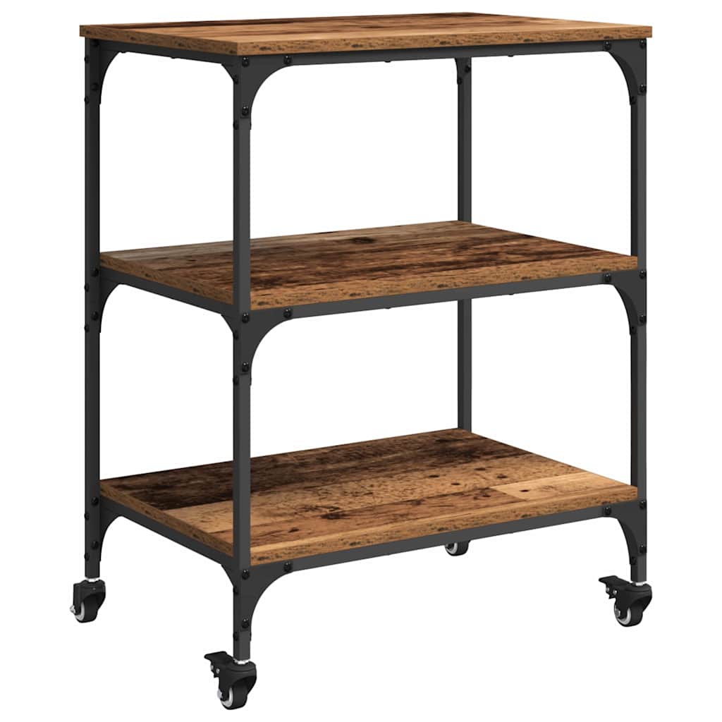 Küchentrolley Altholz 60 x 41 x 76 cm Holzwerkstoff
