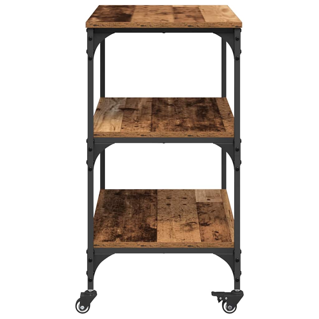 Küchentrolley Altholz 60 x 41 x 76 cm Holzwerkstoff