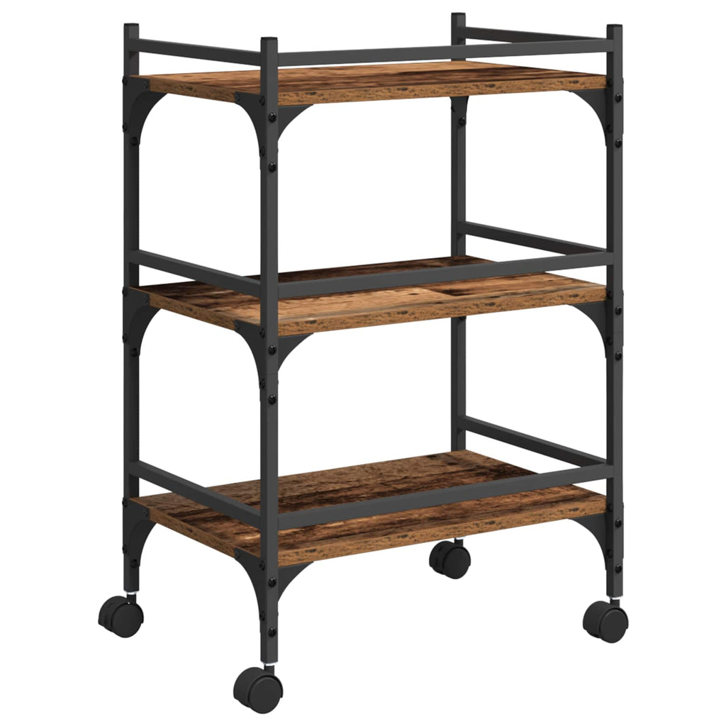 Küchentrolley Altholz 50 x 35 x 75,5 cm Holzwerkstoff