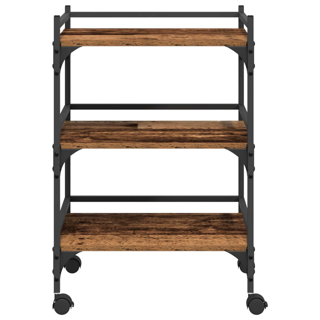 Küchentrolley Altholz 50 x 35 x 75,5 cm Holzwerkstoff