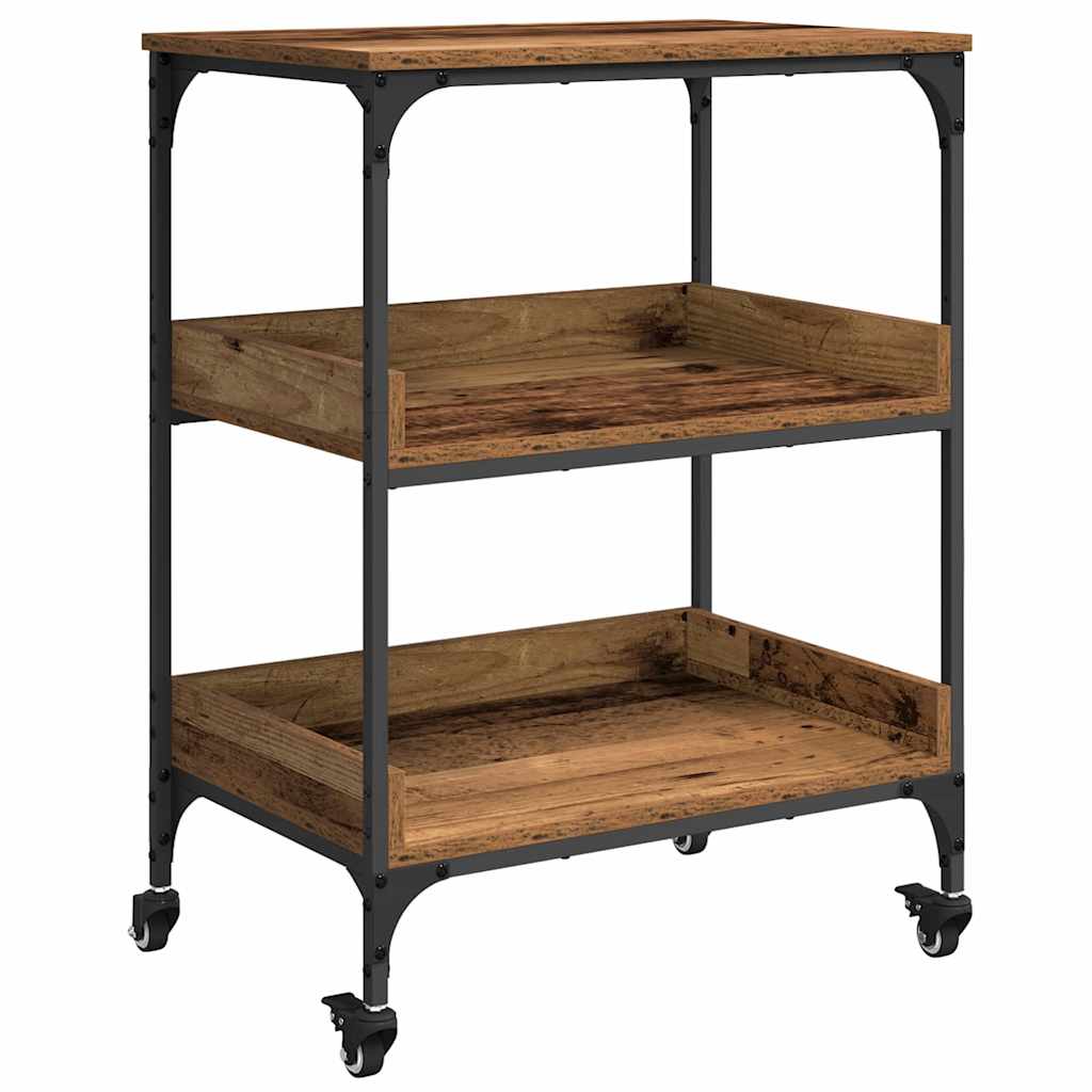 Küchentrolley Altholz 60 x 41 x 80,5 cm Holzwerkstoff