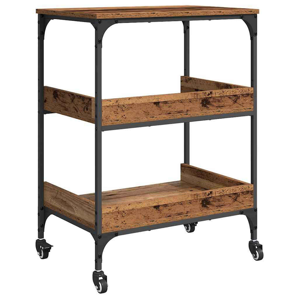 Küchentrolley Altholz 60 x 41 x 80,5 cm Holzwerkstoff