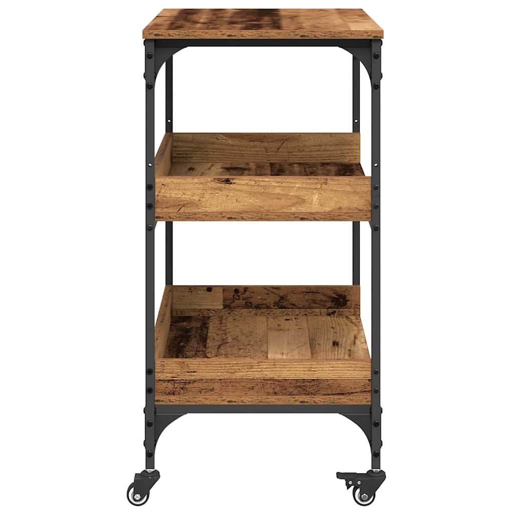 Küchentrolley Altholz 60 x 41 x 80,5 cm Holzwerkstoff