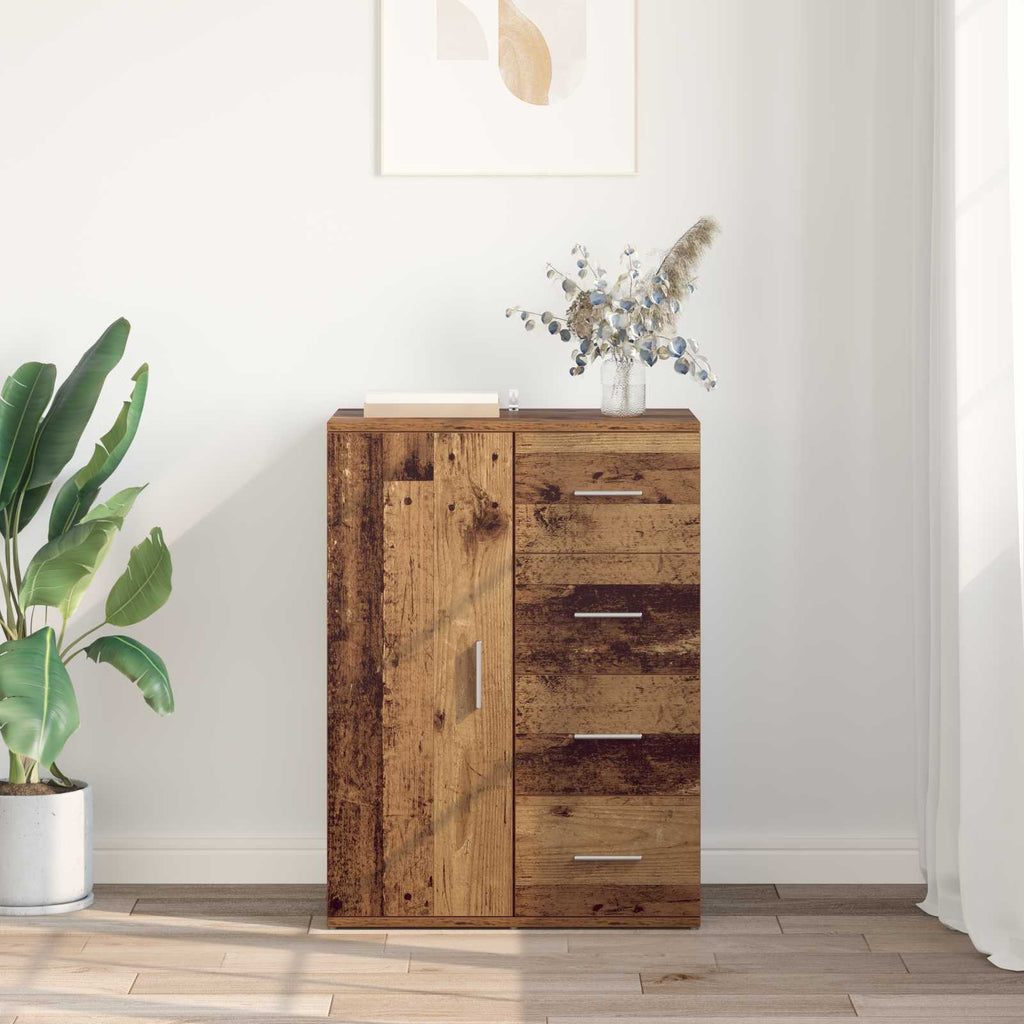 Sideboard mit Schubladen Altholz 59 x 39 x 80 cm Holzwerkstoff