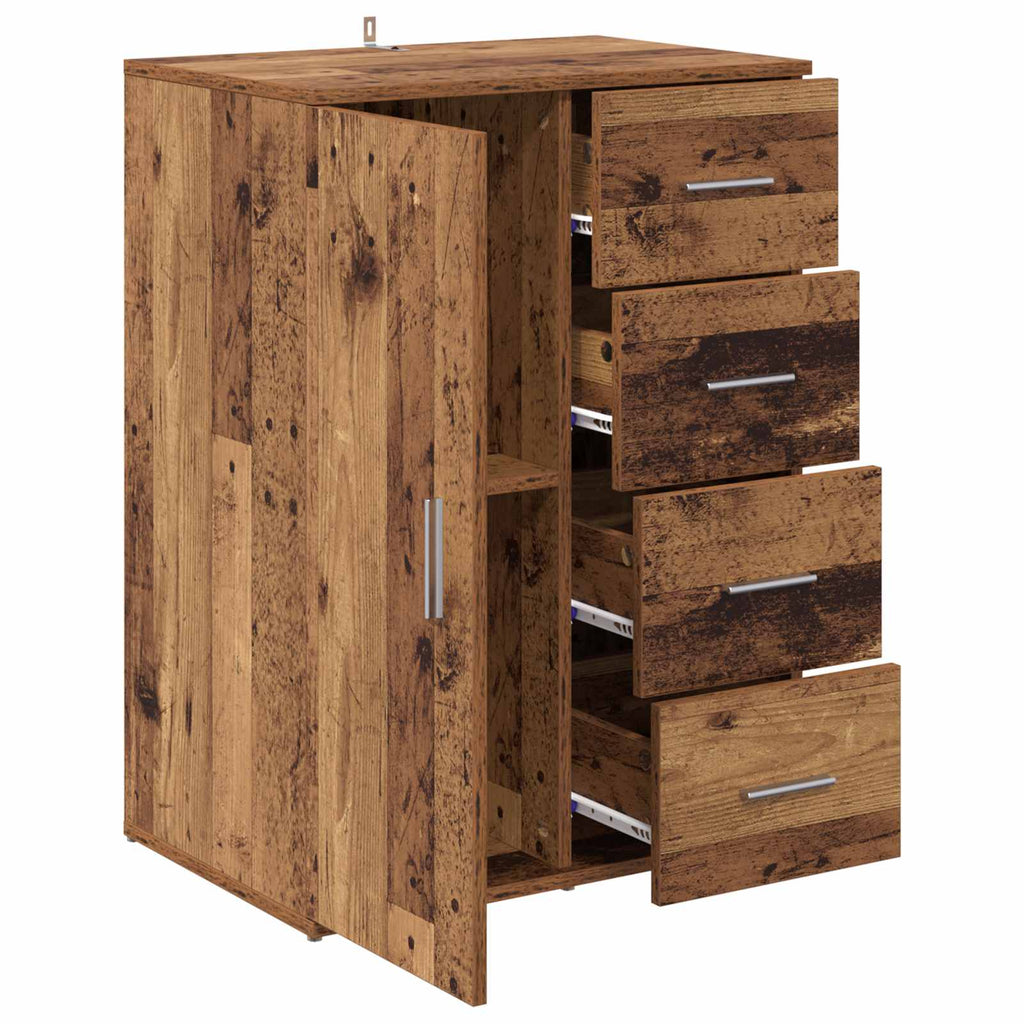Sideboard mit Schubladen Altholz 59 x 39 x 80 cm Holzwerkstoff