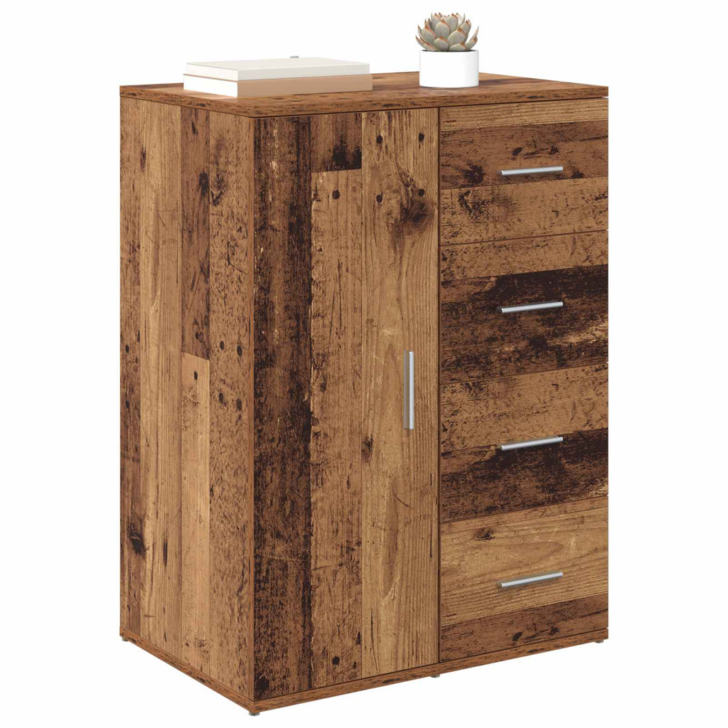 Sideboard mit Schubladen Altholz 59 x 39 x 80 cm Holzwerkstoff