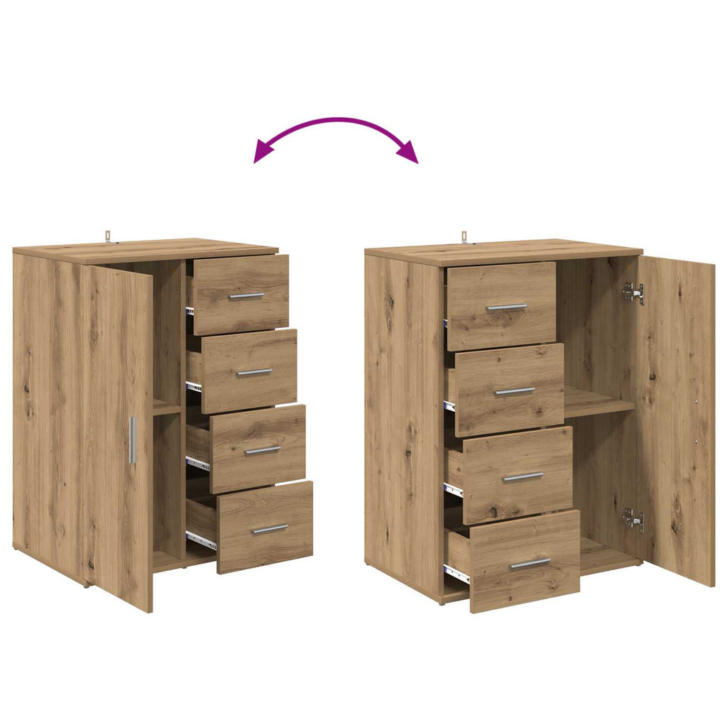 Sideboard Artisan-Eiche 59 x 39 x 80 cm Holzwerkstoff