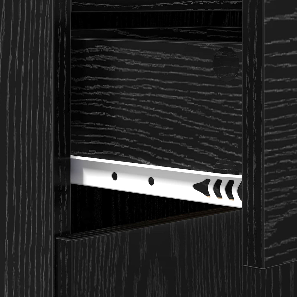 Sideboard Schwarz Eichen-Optik 45 x 42,5 x 93 cm Holzwerkstoff