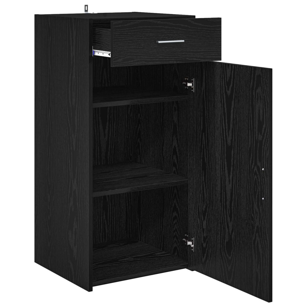Sideboard Schwarz Eichen-Optik 45 x 42,5 x 93 cm Holzwerkstoff
