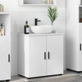 Badezimmerschrank Weiß 61 x 35 x 64 cm Holzwerkstoff & Metall