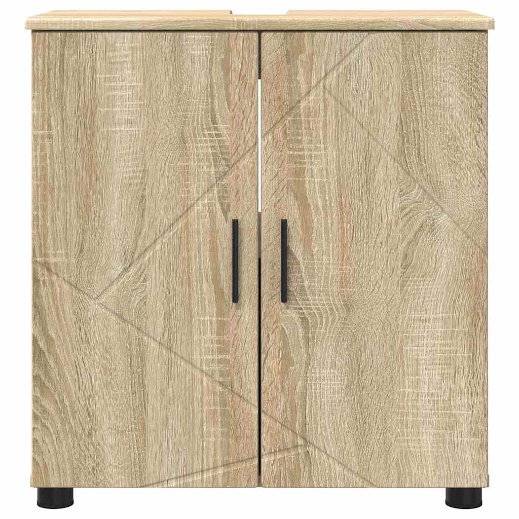 Badezimmerschrank mit Speicher Sonoma-Eiche 61 x 35 x 64 cm