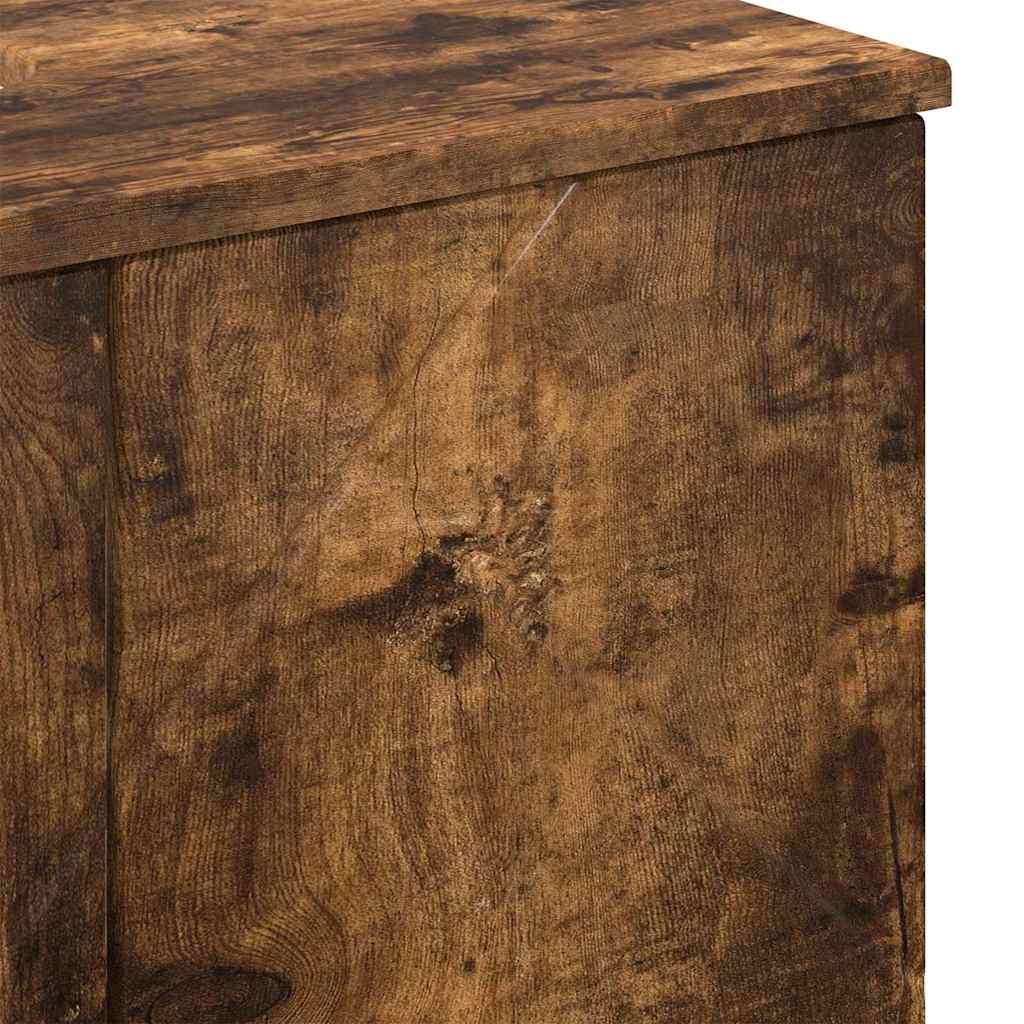 Badezimmerschrank mit Tür Geräucherte Eiche 61 x 35 x 64 cm