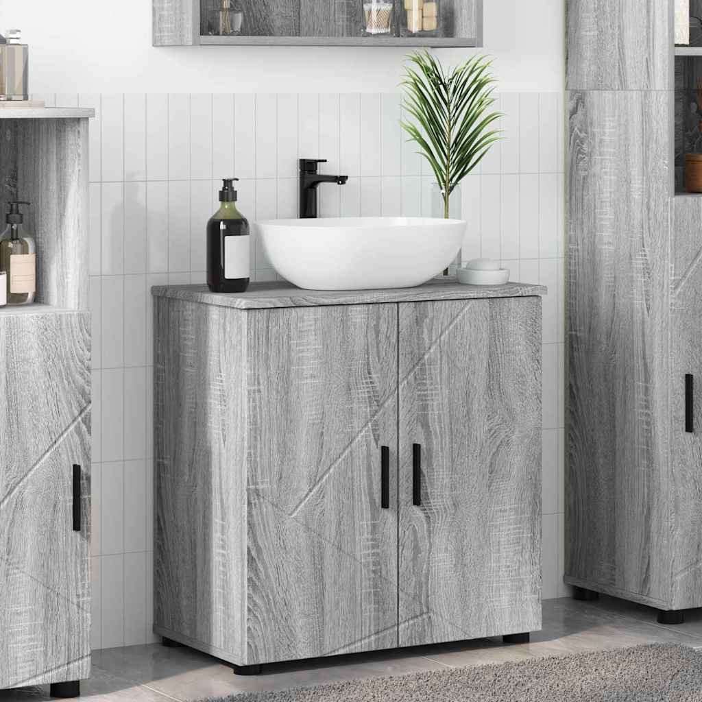 Badezimmerschrank mit Speicher Graues Sonoma 61 x 35 x 64 cm