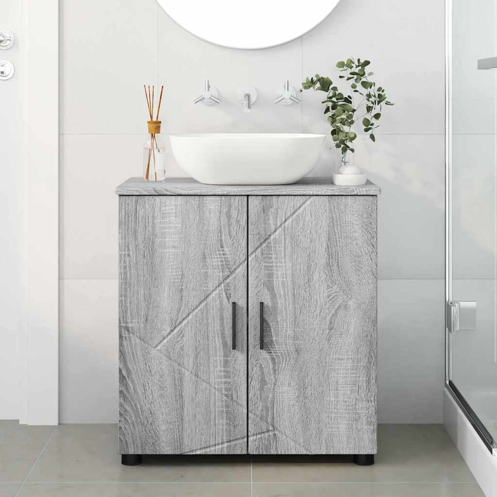 Badezimmerschrank mit Speicher Graues Sonoma 61 x 35 x 64 cm