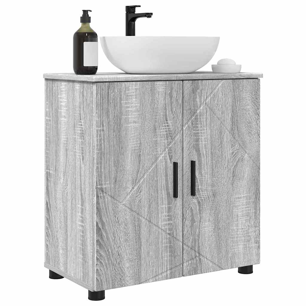 Badezimmerschrank mit Speicher Graues Sonoma 61 x 35 x 64 cm